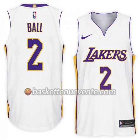 Maillot Basket Los Angeles Lakers Lonzo Ball 2 Nike 2017-18 Blanc Swingman - Homme